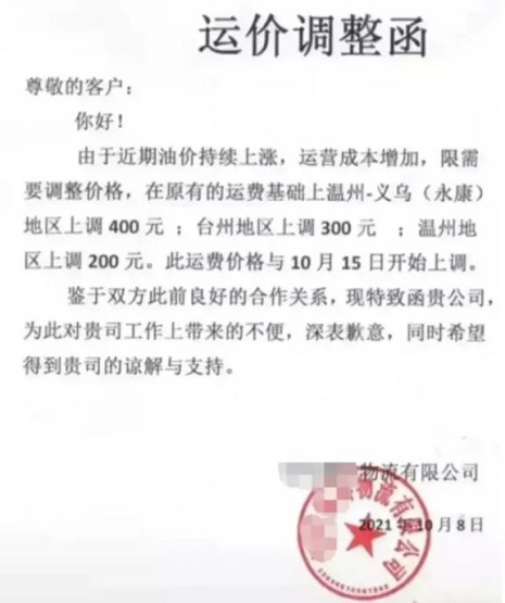 物流運價調(diào)整 物流運價調(diào)整