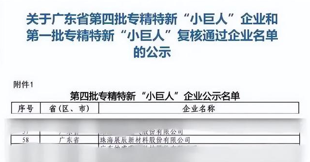 涂料界國(guó)家級(jí)專精特新“小巨人”企業(yè)來了，展辰新材成功入選