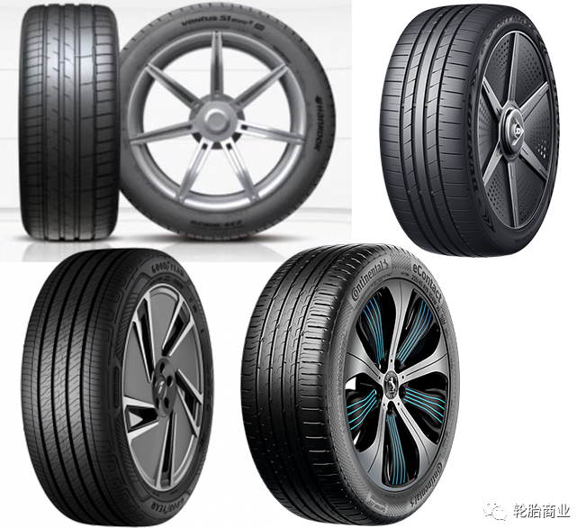 國產(chǎn)企業(yè)如中策的朝陽1號，玲瓏SPORTMASTERe、ATLAS A52等都是針對新能源車型的輪胎產(chǎn)品