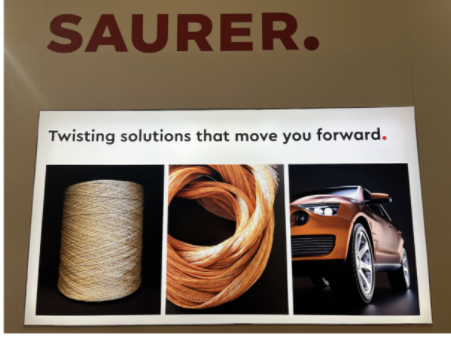 Saurer Twisting公司展示了CableCo<i></i>nder CC5，用于制造高質(zhì)量簾線的現(xiàn)代化設(shè)備。CC5具有優(yōu)化的螺紋球囊直徑和減小的心軸規(guī)格，所需空間較小，但可提高生產(chǎn)率。在線監(jiān)測(cè)質(zhì)量參數(shù)可確保滿足高質(zhì)量輪胎簾線的要求，通過使用現(xiàn)代自動(dòng)引導(dǎo)車技術(shù)提高包裹運(yùn)輸?shù)男?。該公司還提供了CableCo<i></i>nder CC5-TFO和CC5-3PLY的詳細(xì)信息，用于生產(chǎn)紗線和三層輪胎簾線。